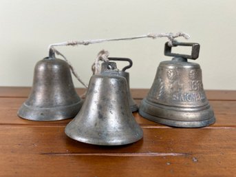 Mixed Lot Of 4 Small Brass Bells