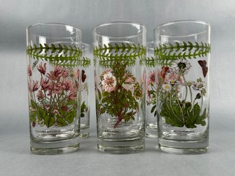 Six Portmeirion Botanical Garden Drinking Glasses