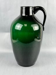Large Vintage Blown Glass Green Jug