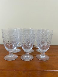 Set Of 9 Fostoria Sprite Glasses