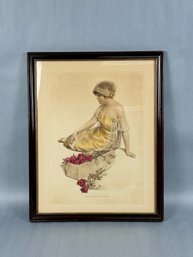 Bessie Pease Gutmann The Message Of Roses Print