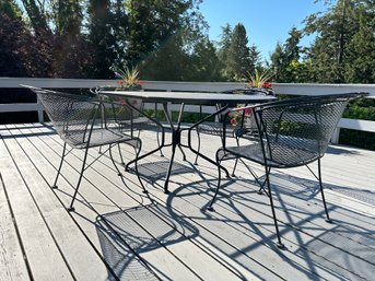 Vintage Woodard Briarwood Oval Table & 4 Chairs