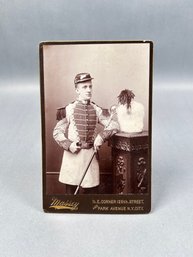 Vintage Photo Of Gentleman In Military Ceremonial Uniform - Studio: Massey NY