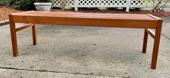 MCM Teak Slatted Bench