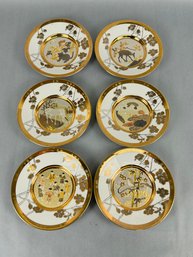 Six The Hamilton Collection Eternal Wishes Of Good Fortune Chokin Plates