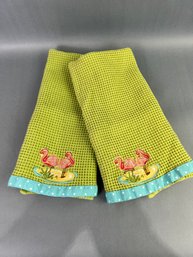 Flamingo Dish Towels