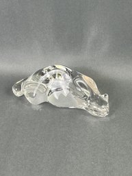 Steuben Roman Cat Art Glass Figurine