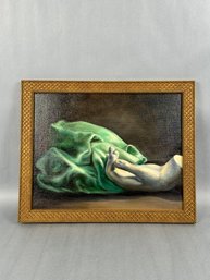 Unsigned Still Life Oil Painting Of A Hand