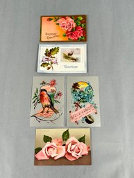 Lot Of Five Vintage Victorian Postcards