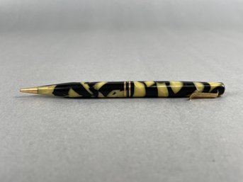 Vintage Black & Pearl Marbled Mechanical Pencil
