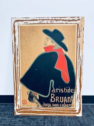 Vintage Decorative Wall Print Or Reproduction Of Aristide Bruant Dans Son Cabaret