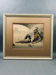 Vintage Framed French Print By André-Marie D'Arcy – 'La Vie Financière'