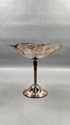 Wm. Rogers Love Lace Silver Plate Reticulated Candy Compote