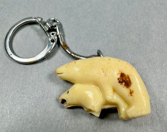 Resin Polarbear Keychain