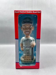 MLB 2001 Rookie Of The Year Ichiro, Genuine Hand Painted Bobble Head Doll