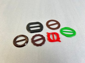 Vintage Bakelite And Plastic Scarf Ties