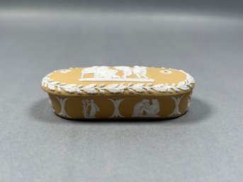 Wedgwood Yellow Jasperware Match Holder
