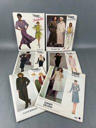 Lot Of Six Vintage Vogue Patterns Designers