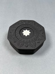 Wedgwood Black Jasper Basalt & White Octagonal Trinket Box