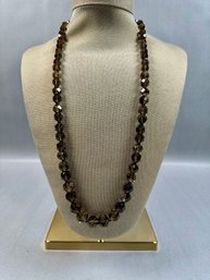 Smokey Glass Bead Necklace