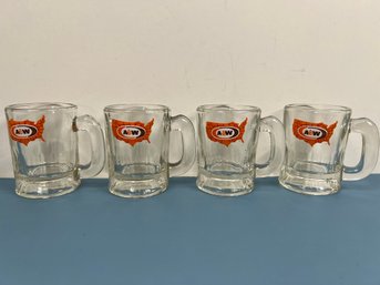 4 Vintage A & W Mini Mugs.