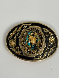 Faux Gold Nugget Belt Buckle