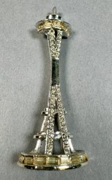 Rhinestone Space Needle Pin