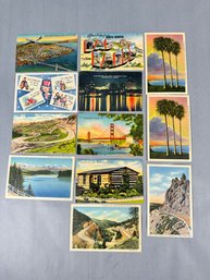 Lot Of Vintage Linen Postcards
