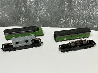 Vintage Burlington Northern Locomotive Train Parts