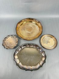 Lot Of Silverplate Trays