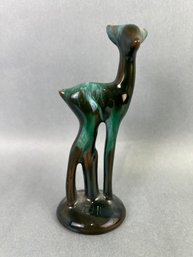 Vintage Blue Mountain Pottery  With Teal Green Drip Glaze