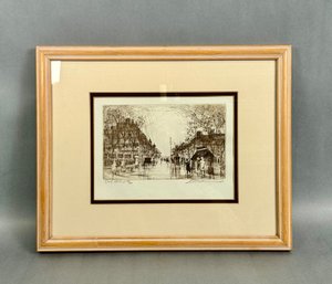 Vintage European Etching