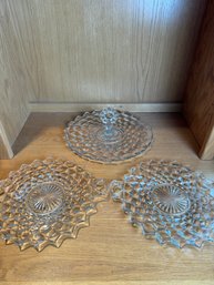 Lot Of 3 Fostoria American  Serving Pieces