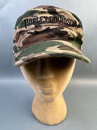 Harley Davidson Camo Hat Size L.