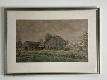 Vintage Homestead Lithograph By E.L. Henry 1914