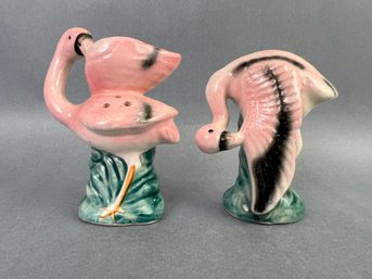 Pink Flamingo Salt & Pepper Shakers