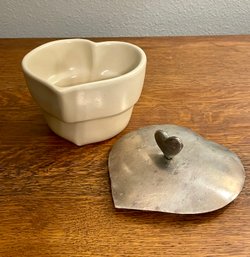 Bennington Potter Lidded Heart Shaped Dish - Vermont