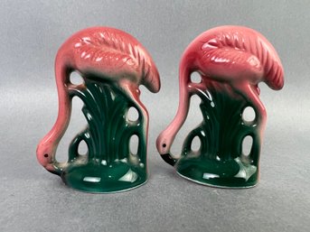 Pink Flamingo Salt & Pepper Shakers