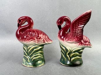 Pink Flamingo Salt & Pepper Shakers