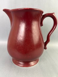Shenango China Maroon Pitcher
