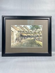 Original Signed Watercolor - Primitive Village