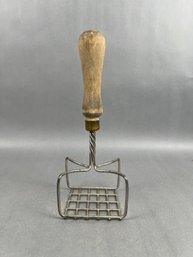 Vintage Wood Handled Potato Masher