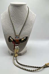 Bolo Tie Featuring Eagle Dancer Kachina  On The Slide