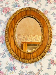 Gold Oval Framed Mirror