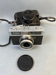 Canon Canonet Junior Camera With Case.