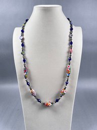 Vintage Venetian Millefiori Beaded Necklace