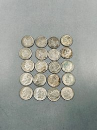 Lot Of 1950s US Silver Dimes