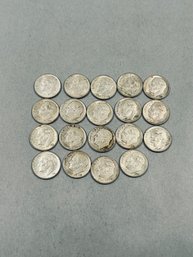 Lot Of US Silver Dimes 1950s