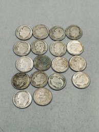 Lot Of 1940s US Silver Dimes