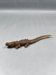 Brass Alligator Figurine